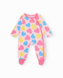 Knitted newborn romper with side closure