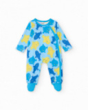 Knitted newborn romper with side closure