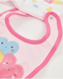 Newborn knitted bib pack with ice cream print