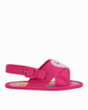 Newborn woven sandals with buckle fastening