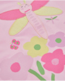 Knitted newborn dress with dragonfly design