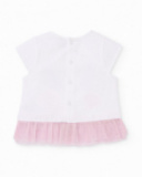 Knitted newborn set with tulle ruffle