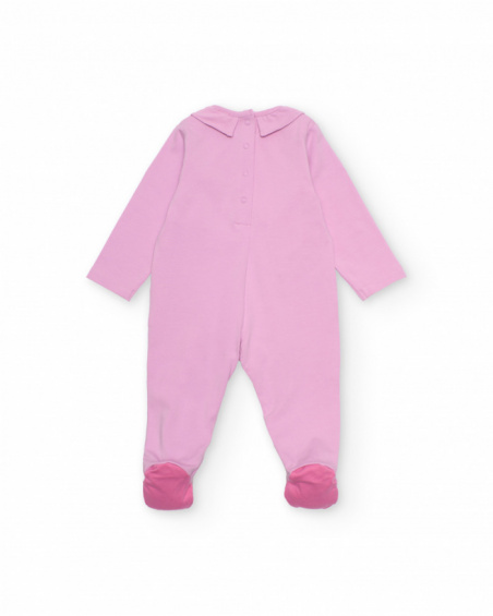 Knitted newborn romper with raised details