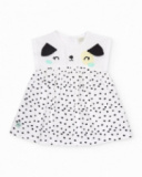 Newborn woven dress with little spot design