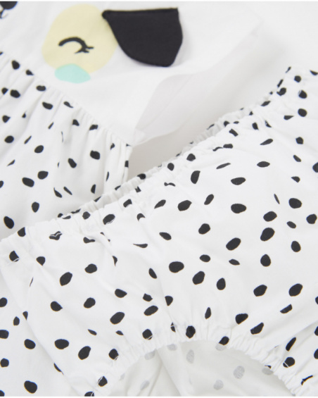 Newborn woven dress with little spot design