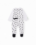 Knitted newborn romper with raised appliqués