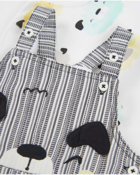 Knitted newborn set with a striped design