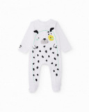 Long-sleeve knitted newborn romper