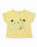 Knitted newborn set with shoulder fastening