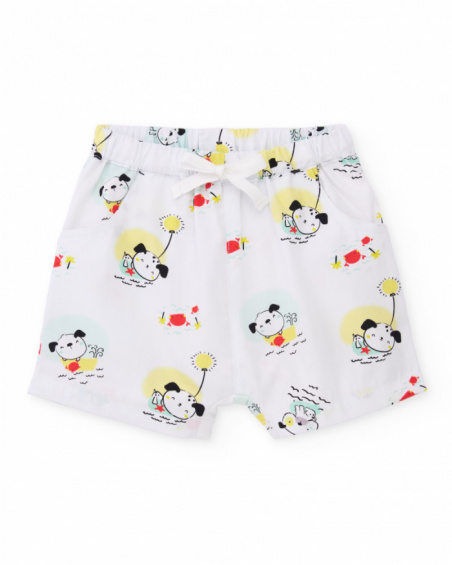 Knitted newborn set with shoulder fastening