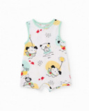 Sleeveless knitted newborn romper