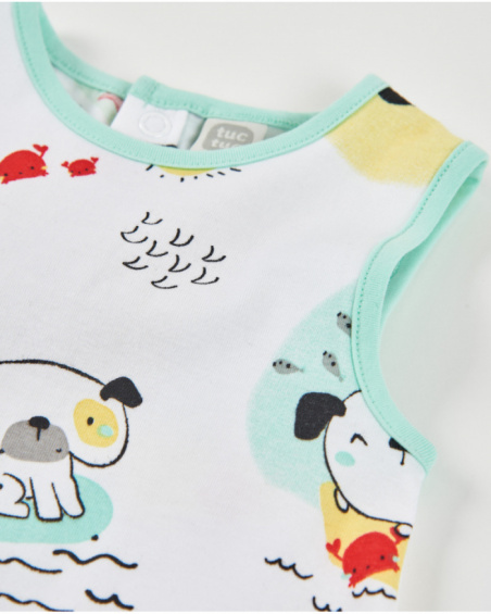 Sleeveless knitted newborn romper