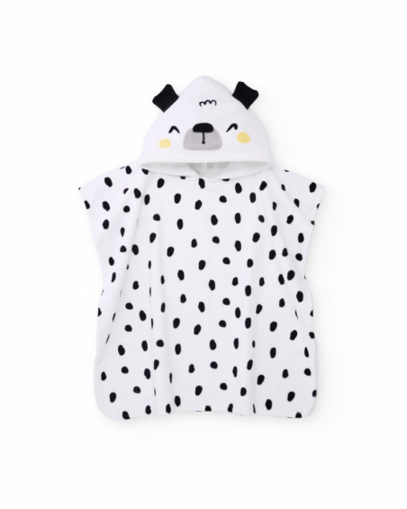 Knitted newborn poncho towel with little ears