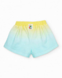Girls’ knitted shorts with flower print