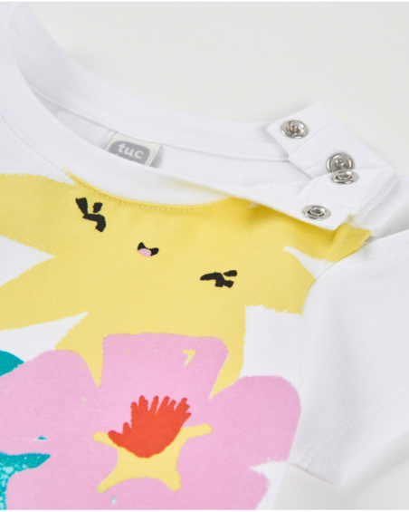 Girls’ knitted T-shirt with front print