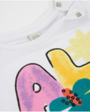 Girls’ knitted T-shirt with ruffle sleeves