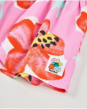 Girls’ knit dress with large floral print