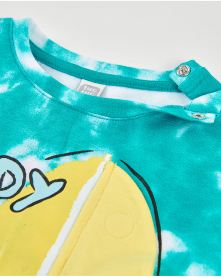 Boys’ knitted T-shirt with raised detail