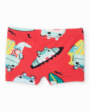 Boys’ knitted swimsuit with summer print