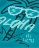 Boys’ knitted T-shirt with palm tree print