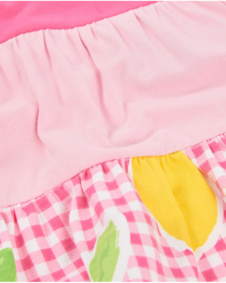 Girls’ knitted dress with applied flower