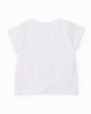 Girls’ knitted T-shirt with 3D flowers