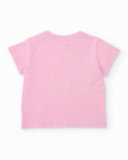 Girls’ knitted T-shirt with lemon design