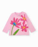 Girls’ knitted T-shirt with shiny details
