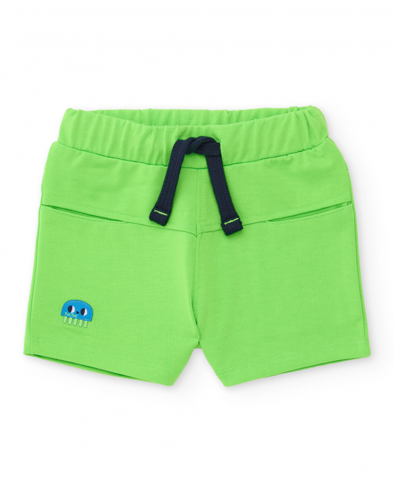 Boys’ knitted bermuda shorts with elasticated waist