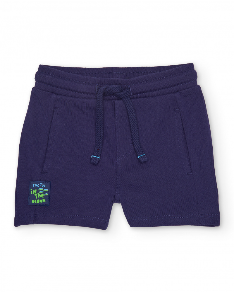 Boys’ knitted bermuda shorts with elasticated waist