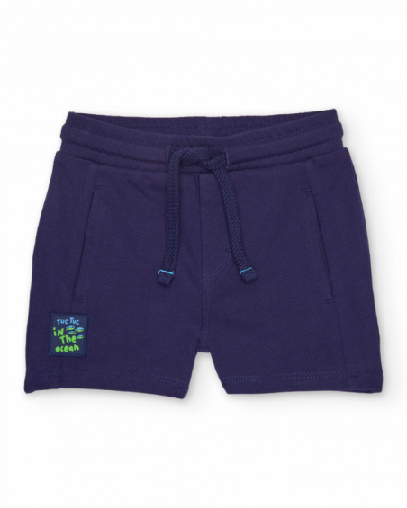 Boys’ knitted bermuda shorts with elasticated waist