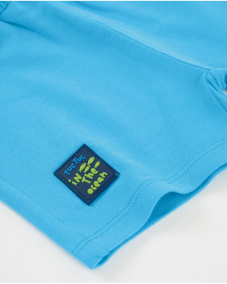 Boys’ knitted bermuda shorts with front pockets