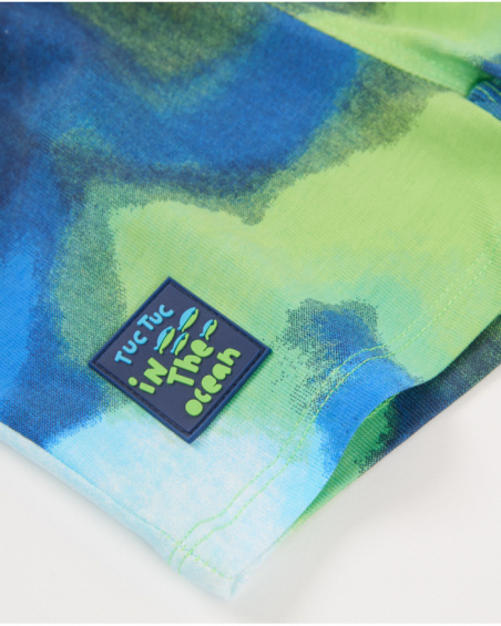 Boys’ knitted bermuda shorts with watercolour effect