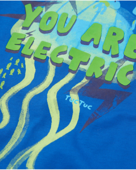 Boys’ knitted T-shirt with jellyfish design