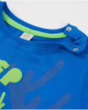 Boys’ knitted T-shirt with ocean-themed motifs