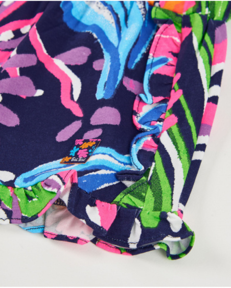 Girls’ knitted shorts with ruffles