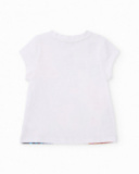 Girls’ knitted T-shirt with large print