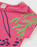 Girls’ knitted T-shirt with shoulder fastening