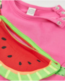 Girls’ knitted dress with watermelon appliqué