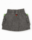 Girls’ woven denim skirt with pockets