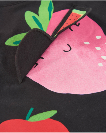 Girls’ knitted T-shirt with raised detail