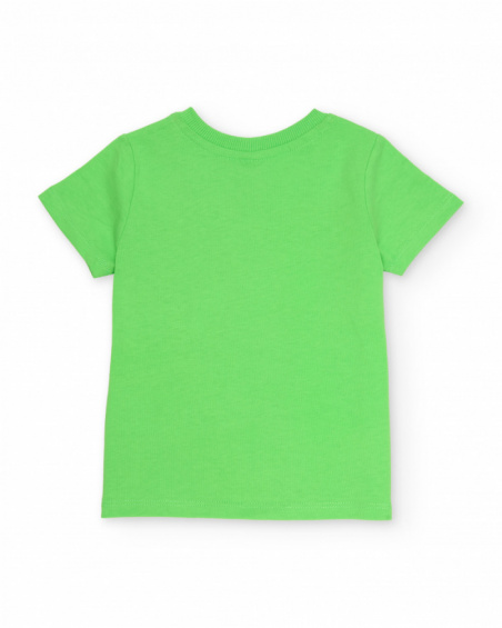 Boys’ knitted T-shirt with shoulder fastening