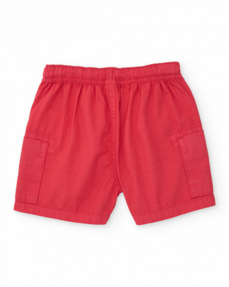 Boys’ woven bermuda shorts with cargo pockets