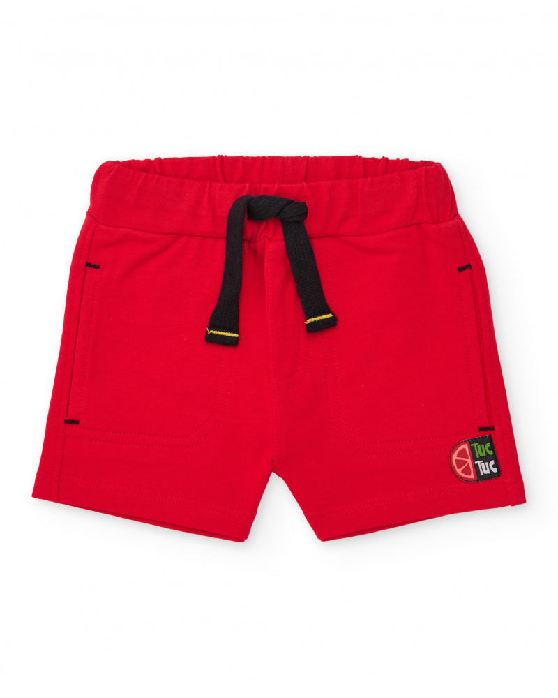 Boys’ knitted bermuda shorts with elasticated waist
