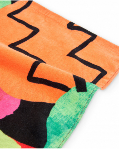 Girls’ knitted towel with fruit print