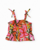 Girls’ woven top with adjustable straps