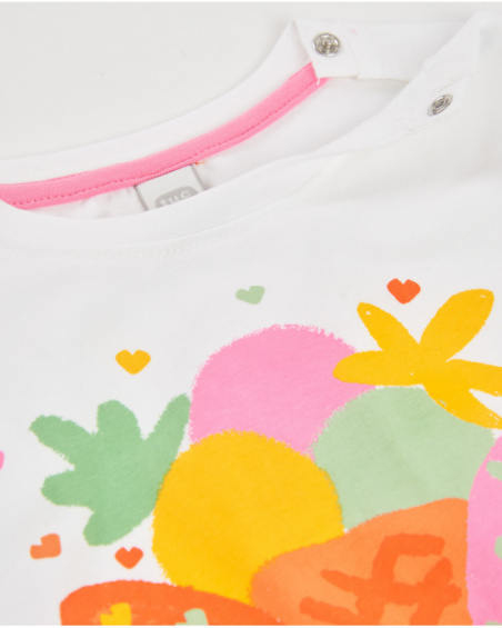 Girls’ knitted T-shirt with front knot