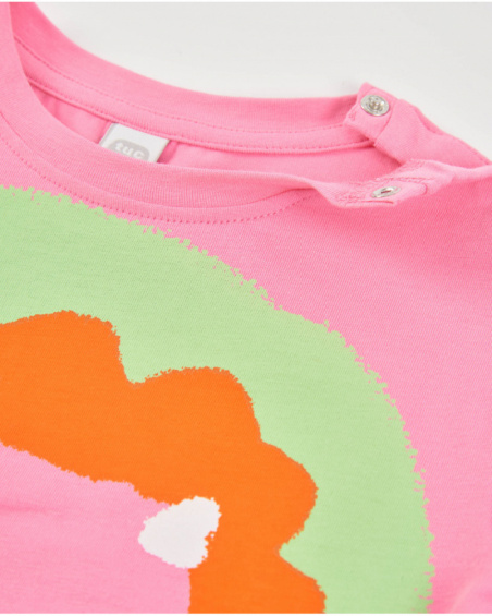 Girls’ knitted T-shirt with front knot