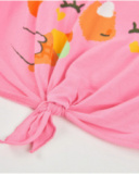 Girls’ knitted T-shirt with front knot