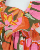 Girls’ woven dress with front gathering